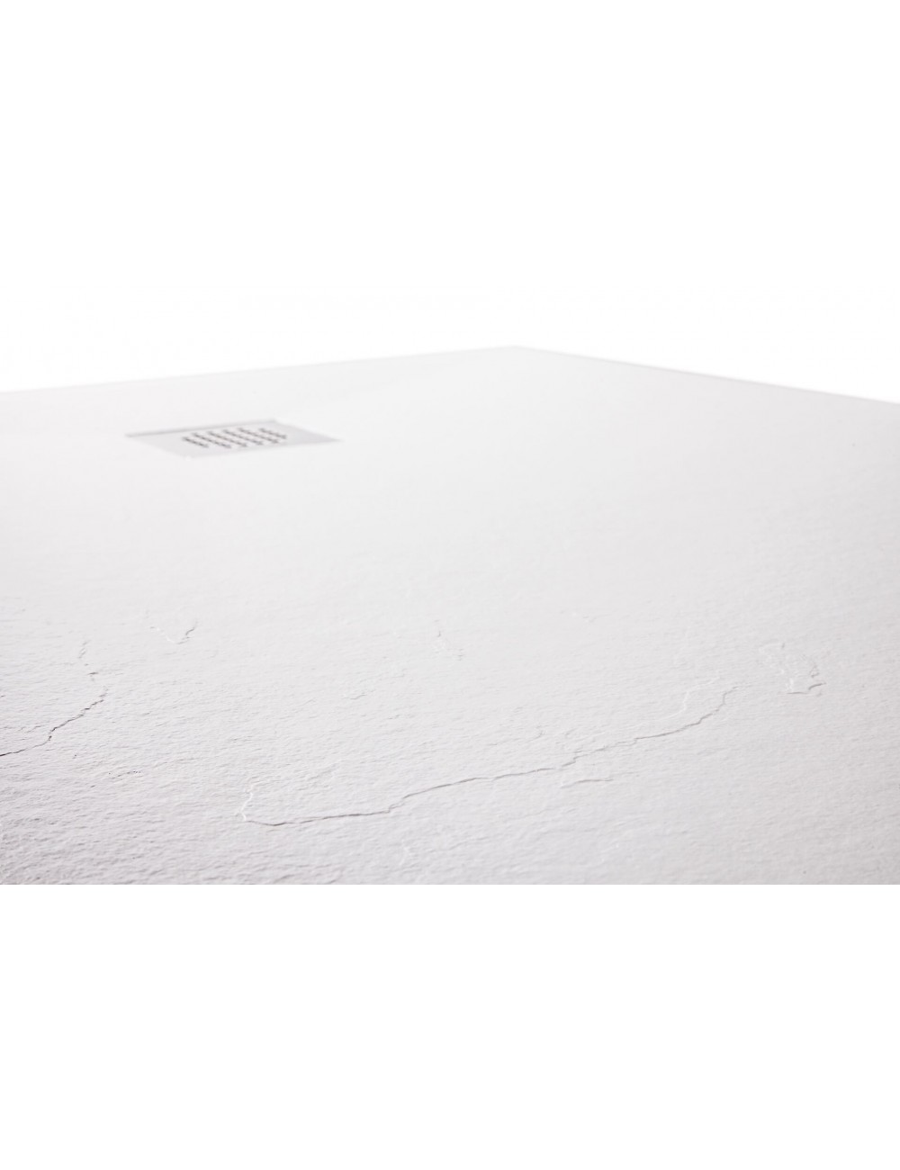 Piatto doccia effetto pietra in Restone bianco H2,5 80x100